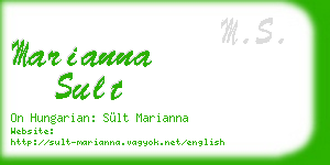 marianna sult business card